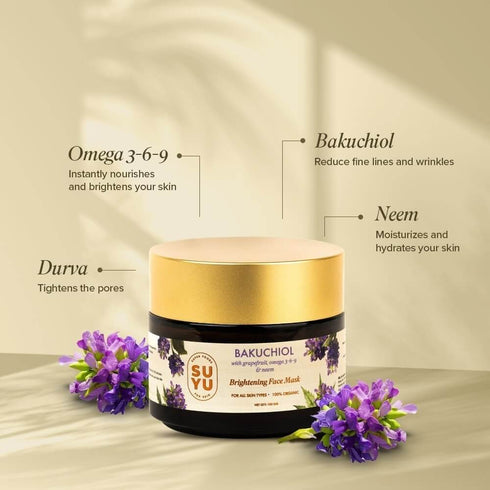 Suyu India Bakuchiol Brightening Face Mask