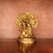 CREATUNIQ Bal Krishna with Peacock Brass Idol, 8" with Antique Polish