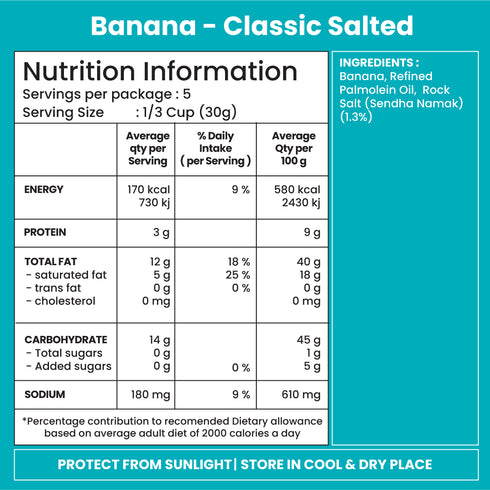 Jabsons Foods Classic Salted Banana Chips