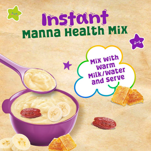 Manna Foods Health Mix Instant Baby Cereal Banana Date Powder and Honey