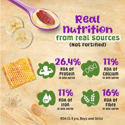 Manna Foods Health Mix Instant Baby Cereal Banana Date Powder and Honey