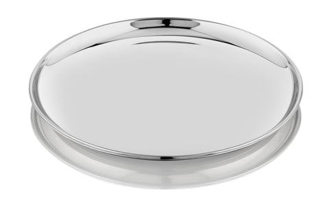 Vinod Stainless Steel Bangla Bogi Plate Lunch Plate Dinner Plate Set of 4 29 cm High Grade Stainless Steel Mirror Finish Rust Free