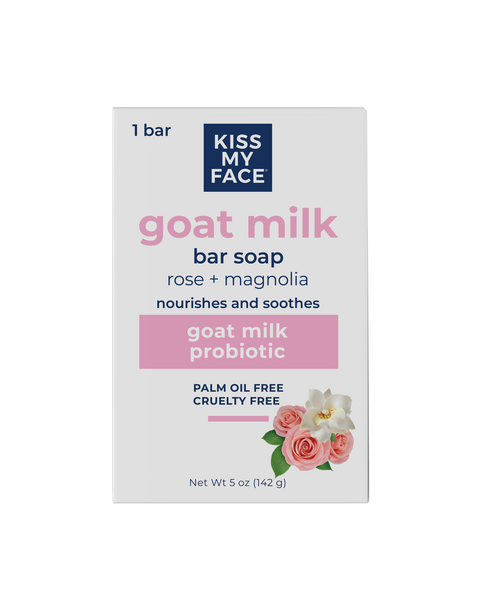 Kiss My Face Goat Milk Bar Soap Rose Magnolia