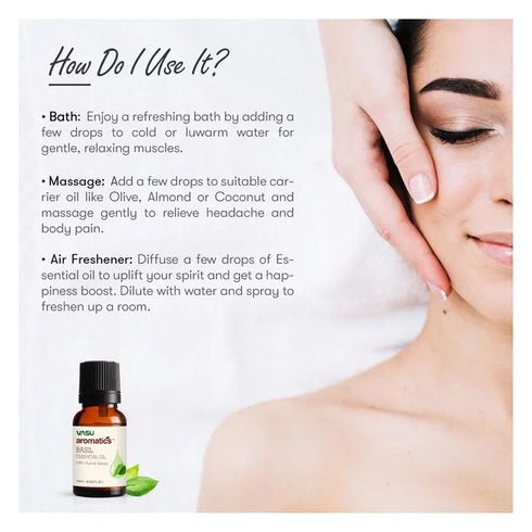 Vasuestore Vasu Aromatics Basil Essential Oil 100 Pure and Natural