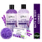 Globus Naturals Lavender Body Lotion Soap & Body Wash Skincare Combo with Loofa