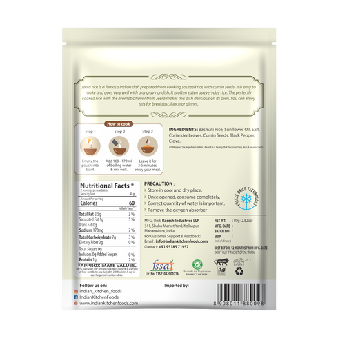 Indian Kitchen Jeera Rice