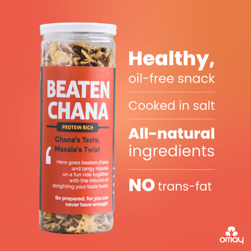 Omay Foods Beaten Chana - Protein Rich