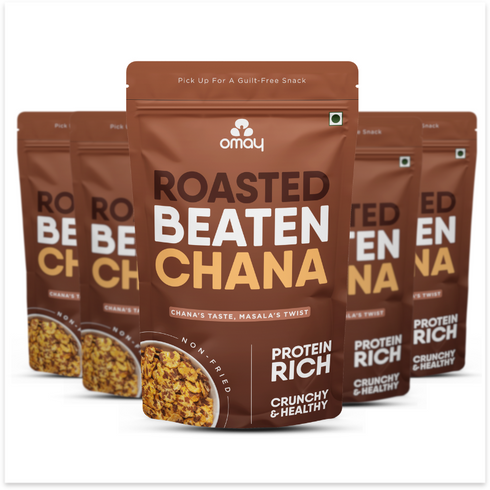 Omay Foods Beaten Chana (Chana Jor), 60g (5pcs)