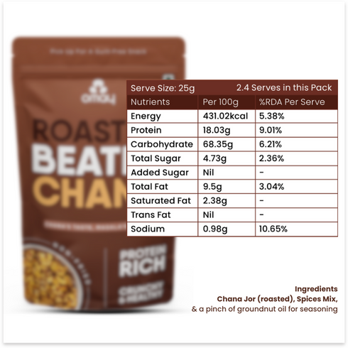Omay Foods Beaten Chana (Chana Jor), 60g (5pcs)