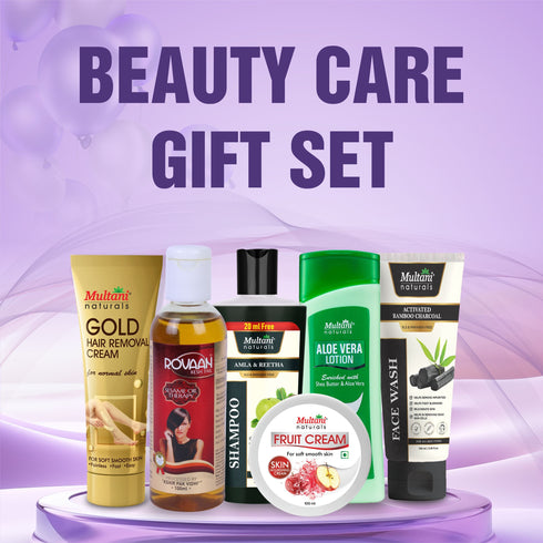 Multani Pharmaceuticals Limited Multani Naturals Beauty & Personal Care 6 Gift Set in 1 pack Shampoo Hair Oil Hair Removal Cream Lotion Face Wash