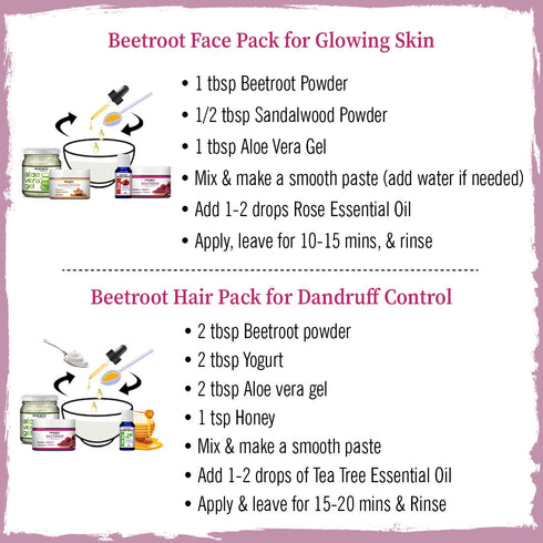 Keya Seth Aromatherapy Beetroot Powder with Betalains & Vitamin C for Glowing Skin