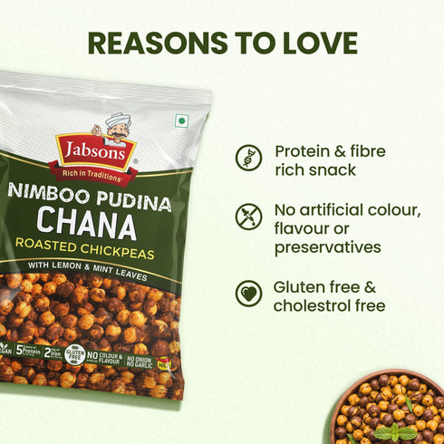 Jabsons Foods Nimboo Pudina Roasted Chana