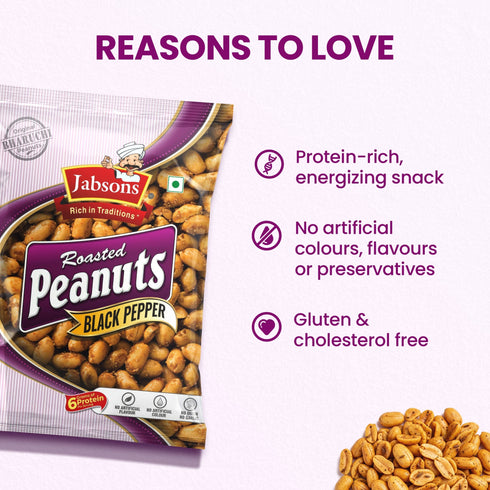 Jabsons Foods Black Pepper Roasted Peanuts