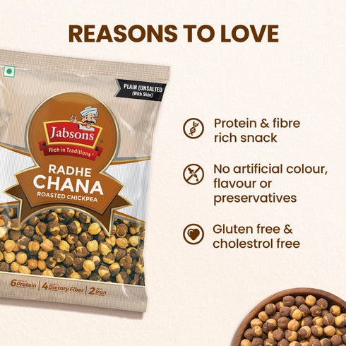 Jabsons Foods Radhe Plain Roasted Chana