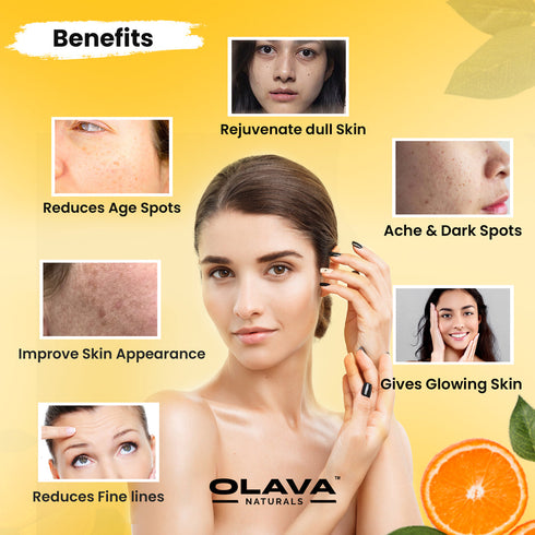 Vitamin C Face Mask for Glowing Skin - Skin Brightening Face Mask with kaolin Clay for all skin types