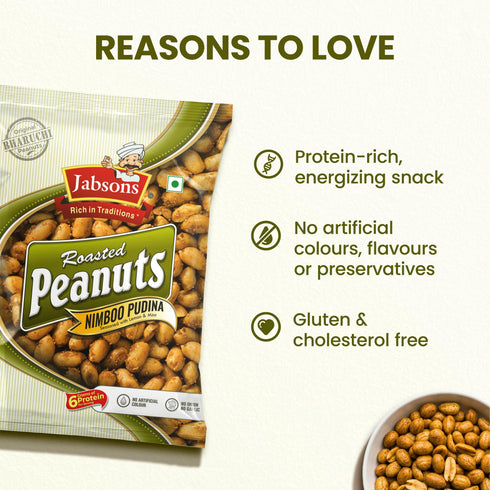 Jabsons Foods Nimboo Pudina Roasted Peanuts