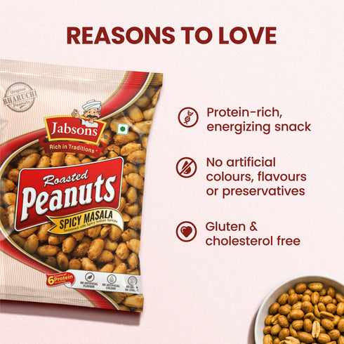 Jabsons Foods Spicy Masala Roasted Peanuts