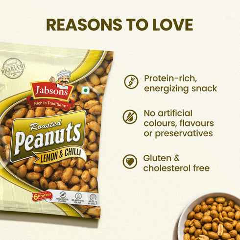 Jabsons Foods Lemon Chilli Roasted Peanuts