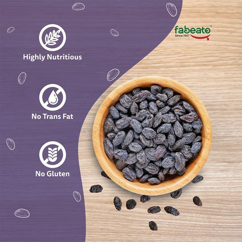 Fabeato Premium Afghani Seedless Black Raisins