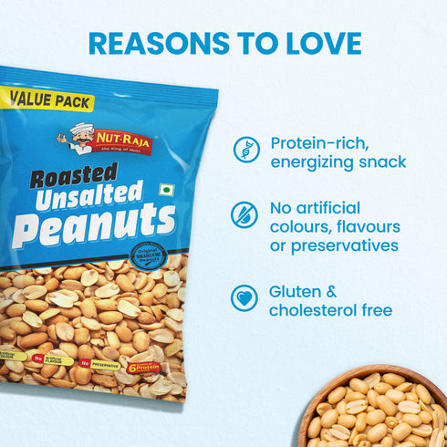 Jabsons Foods Unsalted Roasted Peanuts