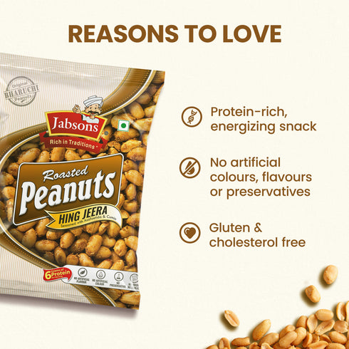 Jabsons Foods Hing Jeera Roasted Peanuts