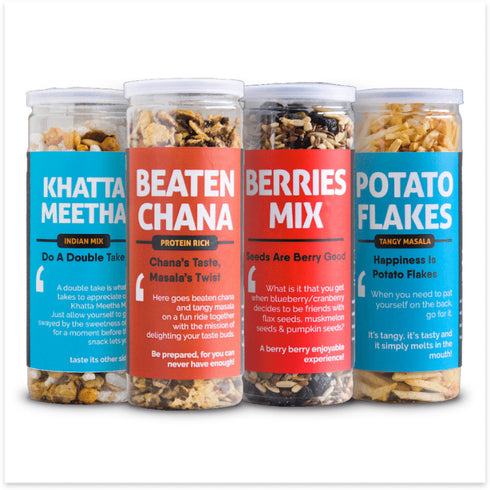 Omay Foods Bestsellers Combo (Pack of 4 snacks)