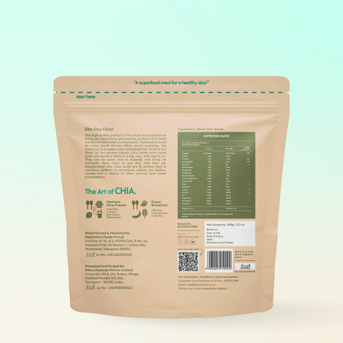 Nourish You Black chia seeds | Superfood | Rich in Omega-3 and Fiber