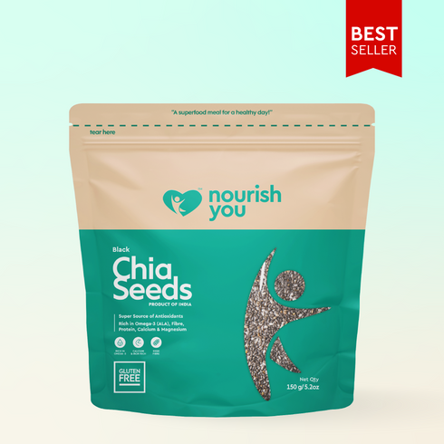 Nourish You Black chia seeds | Superfood | Rich in Omega-3 and Fiber