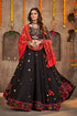 Shubhkala Black Designer Mirror Work with Embroidered Chaniya choli for Navratri Festival