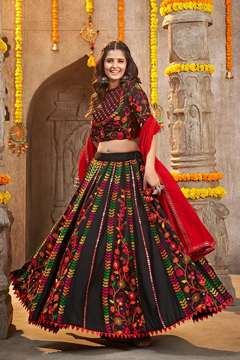 Shubhkala Black Exclusive Navratri Festival Wear Best Chaniya Choli Collection