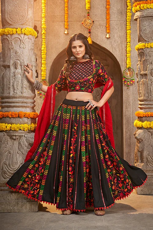 Shubhkala Black Exclusive Navratri Festival Wear Best Chaniya Choli Collection