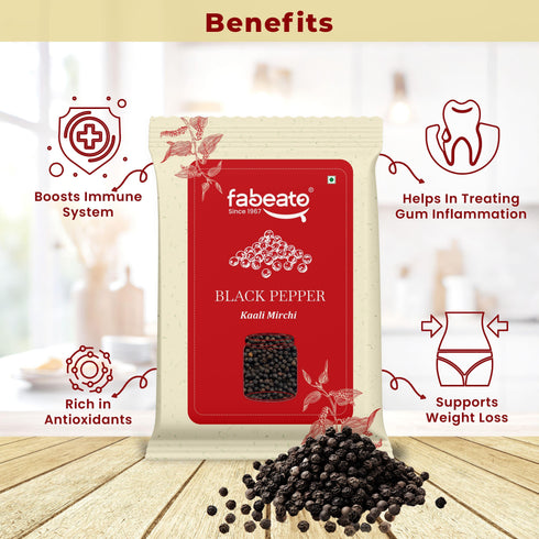 Fabeato Black Pepper Whole (Kali Mirch)