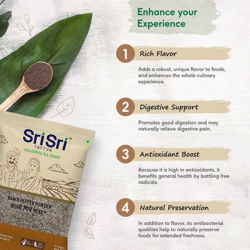 sri sri tattva black pepper powder | kali mirch