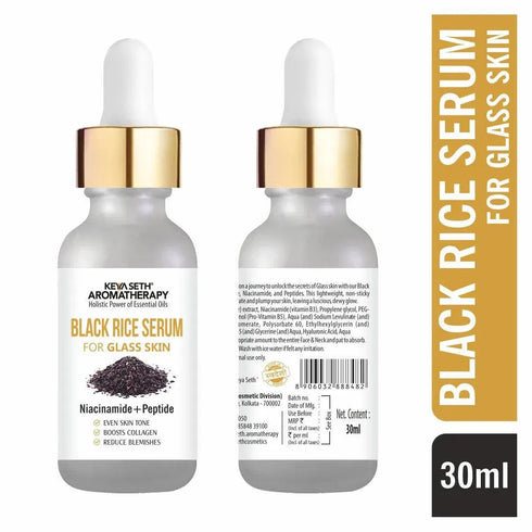 Keya Seth Aromatherapy Black Rice Serum for Clear Glass Skin with Black Rice