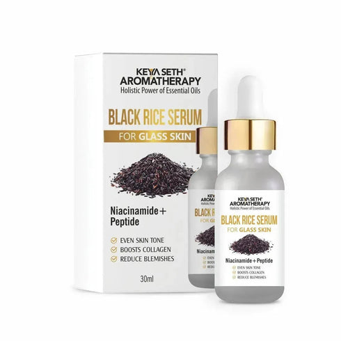 Keya Seth Aromatherapy Black Rice Serum for Clear Glass Skin with Black Rice