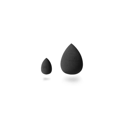 Boujee Beauty 2Pcs Black Makeup Sponge Set