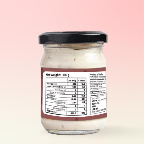 Nourish You Cashew cheese spread | Black pepper | clean label | great taste
