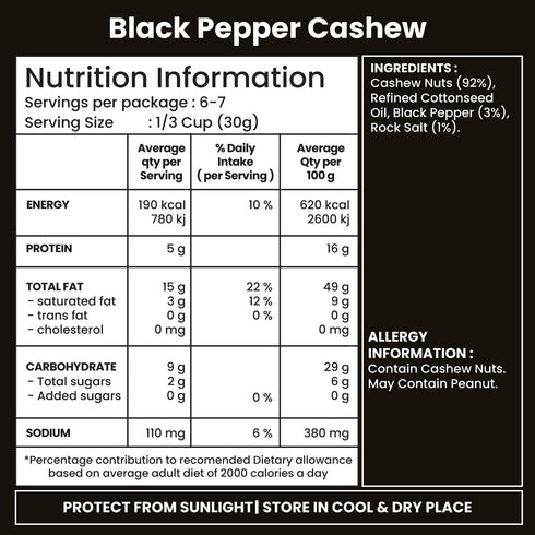 Jabsons Foods Black Pepper Cashew