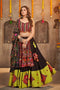 Shubhkala Black and Green Designer Embroidered Mirror Work Navratri Chaniya Choli