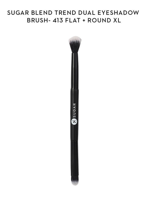 Sugar Cosmetics Blend Trend Dual Eyeshadow Brush 413 Flat + Round Xl