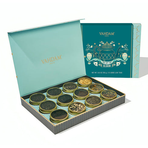 Vahdam Tea Bloom Assorted Teas Gift Set 12 Teas