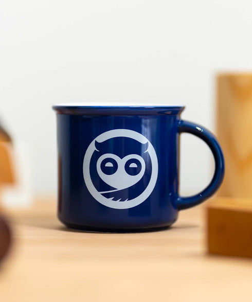 Sleepy Owl Coffee Green Ceramic Mug