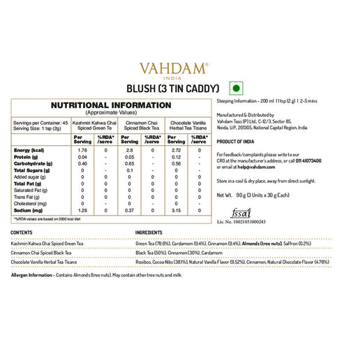 Vahdam Tea Blush Assorted Teas Gift