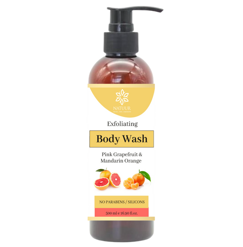 Natuur Exfoliating Body Wash Pink Grapefruit & Mandarin Orange