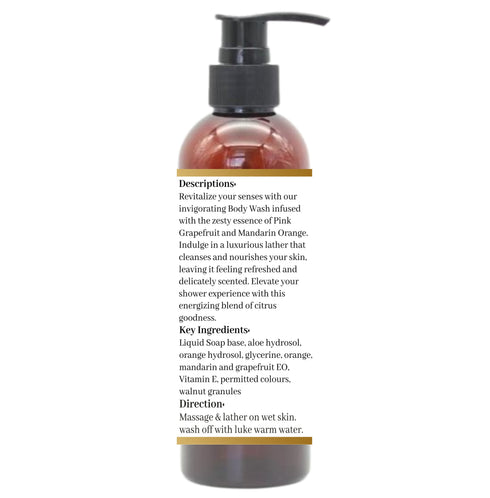 Natuur Exfoliating Body Wash Pink Grapefruit & Mandarin Orange