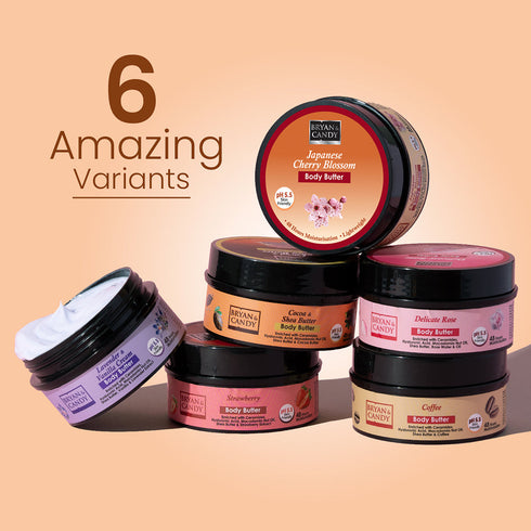 Bryan & Candy Cherry Blossom Body Butter pH 5 5 Light Weight Moisturizer for Women & Men