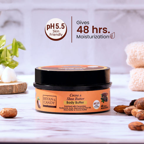 Bryan & Candy Cocoa Shea Butter pH 5 5 Light Weight Moisturizer for Women & Men
