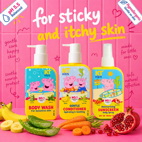 Kt Kids Peppa Pig Kids Body Care Kit With a Fancy Gift Bag Free Peppa KeyChain