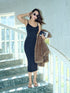 UNDERNEAT Bodycon Dress with Built-In Bra - Brown