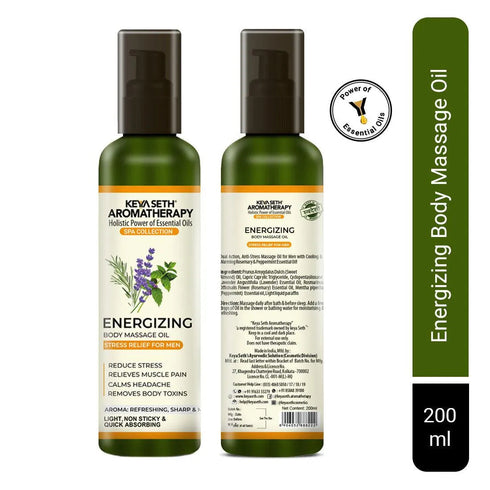 Keya Seth Aromatherapy Energizing Body Massage Oil for Men